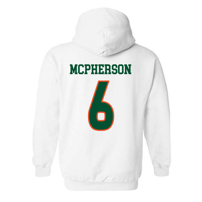 Miami - NCAA Women's Soccer : Jaileah Mcpherson - Replica Shersey Hooded Sweatshirt-1