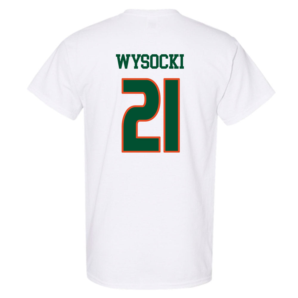 Miami - NCAA Women's Soccer : Carlie Wysocki - Replica Shersey T-Shirt-1