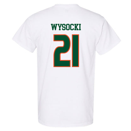Miami - NCAA Women's Soccer : Carlie Wysocki - Replica Shersey T-Shirt-1