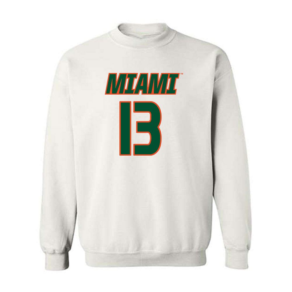 Miami - NCAA Women's Soccer : Crosby Nicholson - Replica Shersey Crewneck Sweatshirt-0