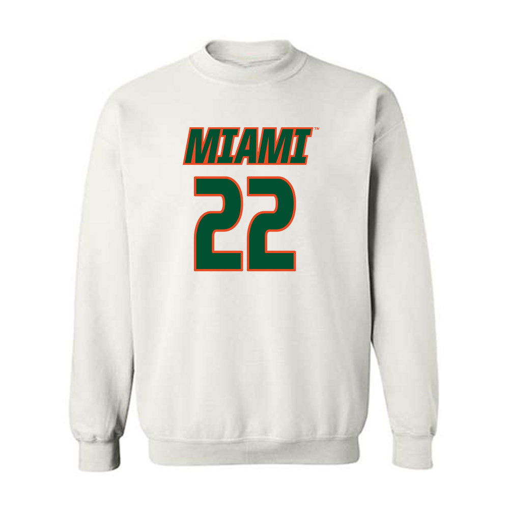 Miami - NCAA Women's Soccer : Sara Groseibl - Replica Shersey Crewneck Sweatshirt-0