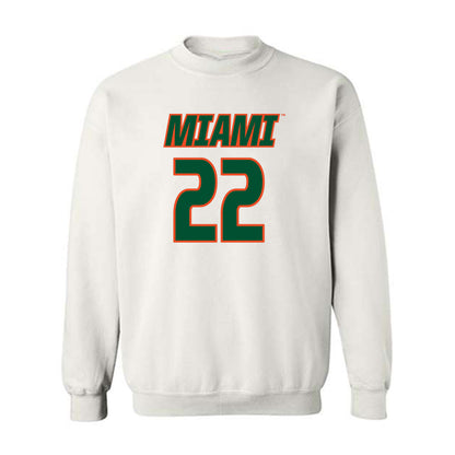 Miami - NCAA Women's Soccer : Sara Groseibl - Replica Shersey Crewneck Sweatshirt-0