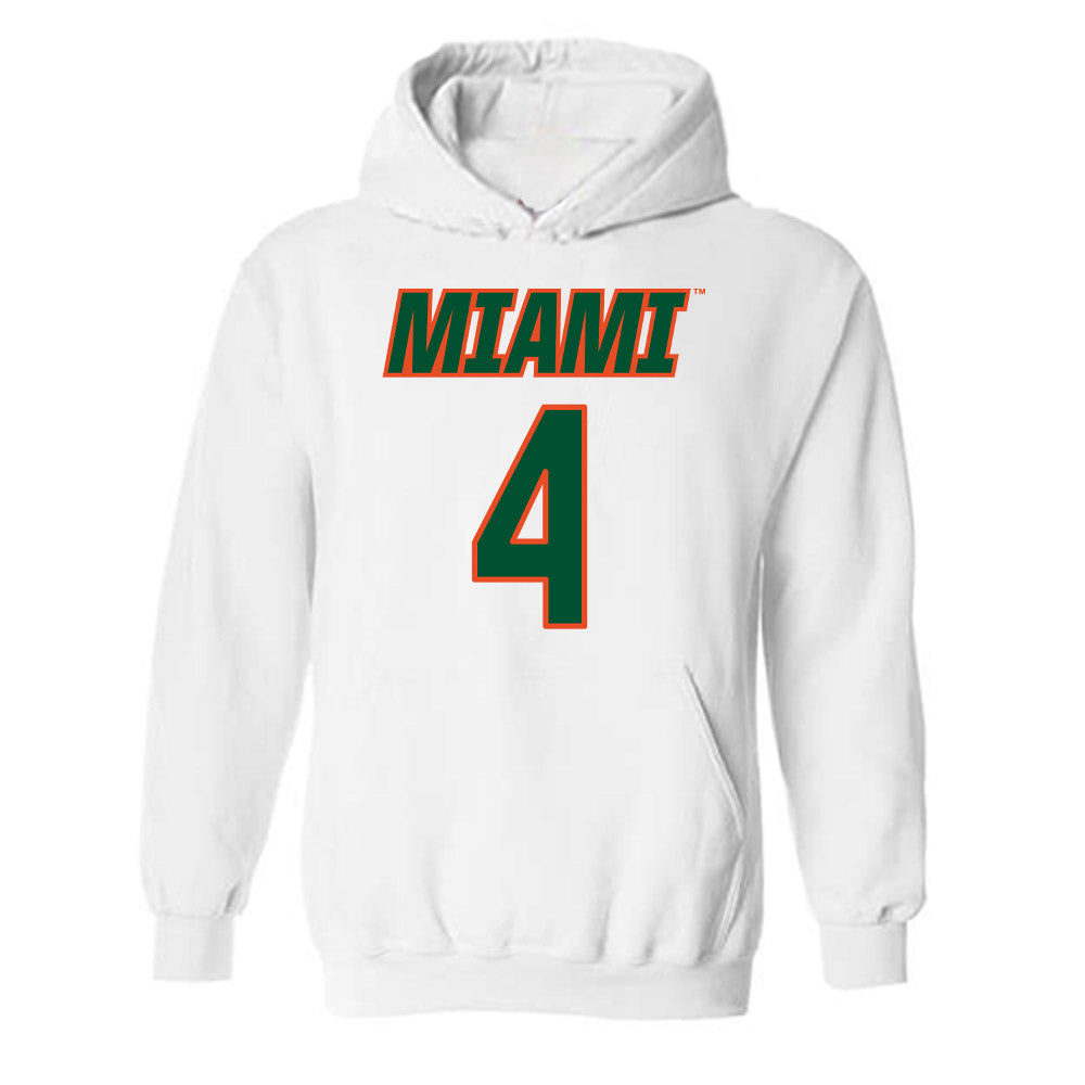 Miami - NCAA Women's Soccer : samantha marella - Replica Shersey Hooded Sweatshirt-0