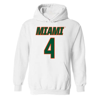 Miami - NCAA Women's Soccer : samantha marella - Replica Shersey Hooded Sweatshirt-0