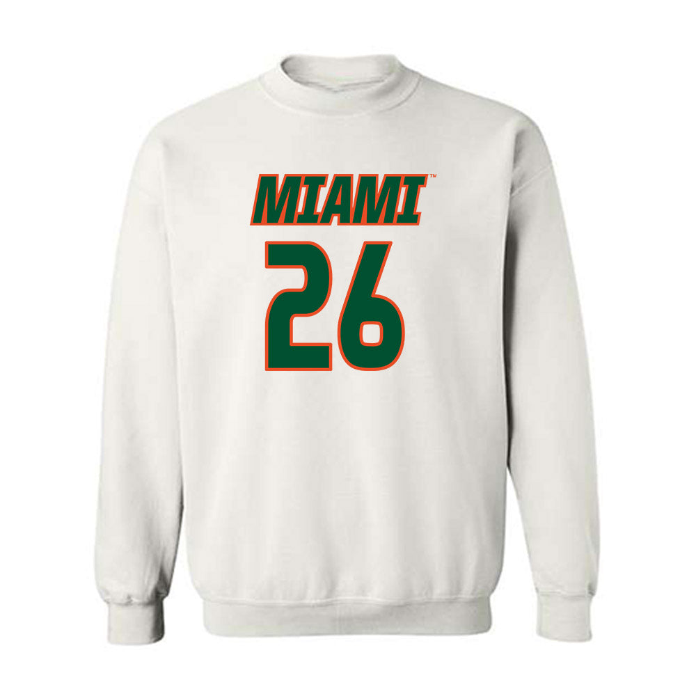 Miami - NCAA Women's Soccer : Dakota Harrell - Replica Shersey Crewneck Sweatshirt-0