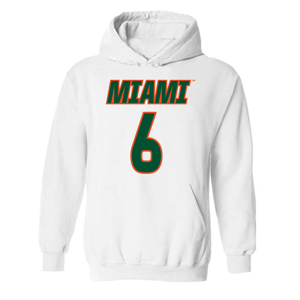 Miami - NCAA Women's Soccer : Jaileah Mcpherson - Replica Shersey Hooded Sweatshirt-0