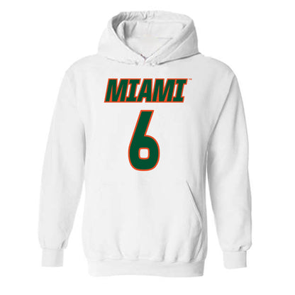 Miami - NCAA Women's Soccer : Jaileah Mcpherson - Replica Shersey Hooded Sweatshirt-0