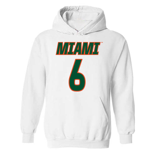 Miami - NCAA Women's Soccer : Jaileah Mcpherson - Replica Shersey Hooded Sweatshirt-0