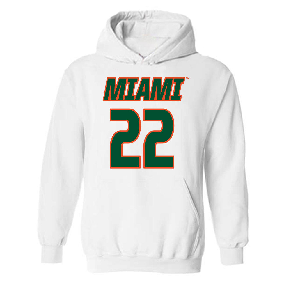 Miami - NCAA Women's Soccer : Sara Groseibl - Replica Shersey Hooded Sweatshirt-0
