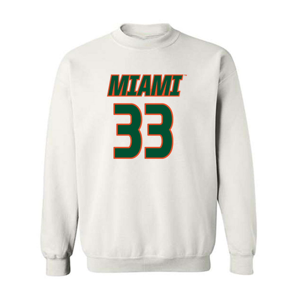 Miami - NCAA Women's Soccer : Atlee Olofson - Replica Shersey Crewneck Sweatshirt-0