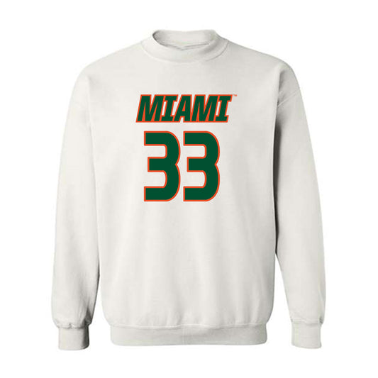 Miami - NCAA Women's Soccer : Atlee Olofson - Replica Shersey Crewneck Sweatshirt-0