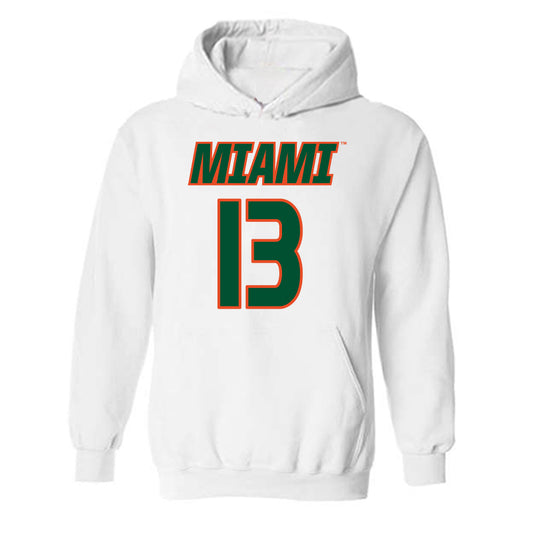 Miami - NCAA Women's Soccer : Crosby Nicholson - Replica Shersey Hooded Sweatshirt-0