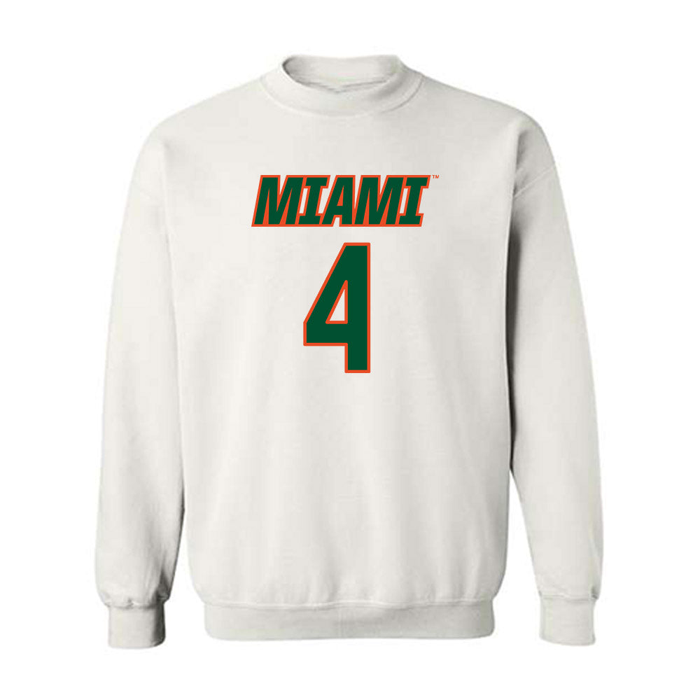 Miami - NCAA Women's Soccer : samantha marella - Replica Shersey Crewneck Sweatshirt-0