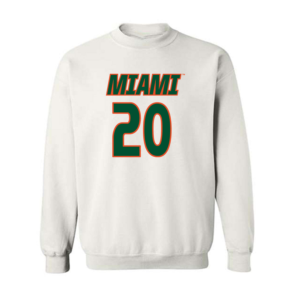 Miami - NCAA Women's Soccer : Grace Mensah - Replica Shersey Crewneck Sweatshirt-0