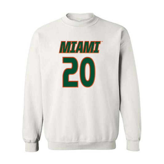 Miami - NCAA Women's Soccer : Grace Mensah - Replica Shersey Crewneck Sweatshirt-0