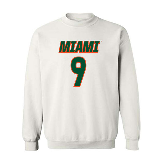 Miami - NCAA Women's Soccer : Zoie Fontenot - Replica Shersey Crewneck Sweatshirt-0