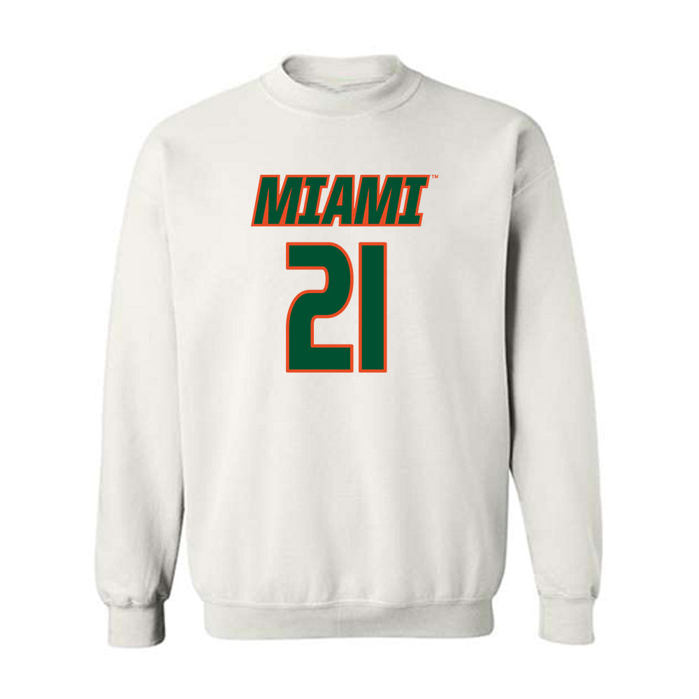 Miami - NCAA Women's Soccer : Carlie Wysocki - Replica Shersey Crewneck Sweatshirt-0