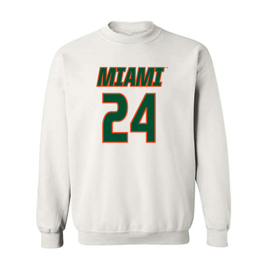 Miami - NCAA Women's Soccer : Alyssa Stephenson - Replica Shersey Crewneck Sweatshirt-0
