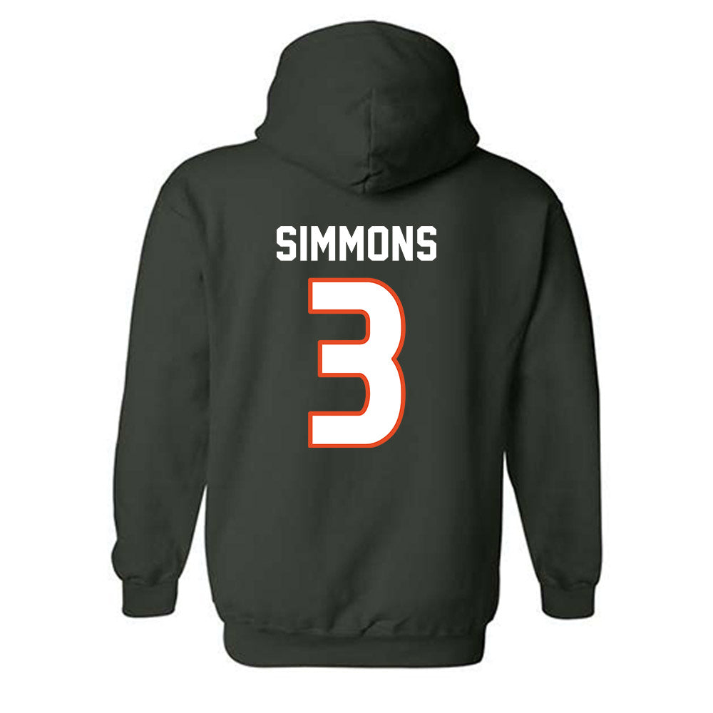 Miami - NCAA Women's Soccer : Noelle Simmons - Replica Shersey Hooded Sweatshirt-1