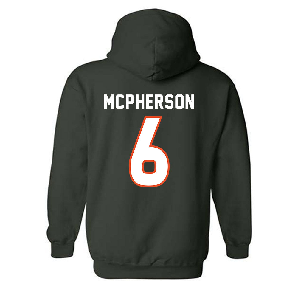 Miami - NCAA Women's Soccer : Jaileah Mcpherson - Replica Shersey Hooded Sweatshirt-1