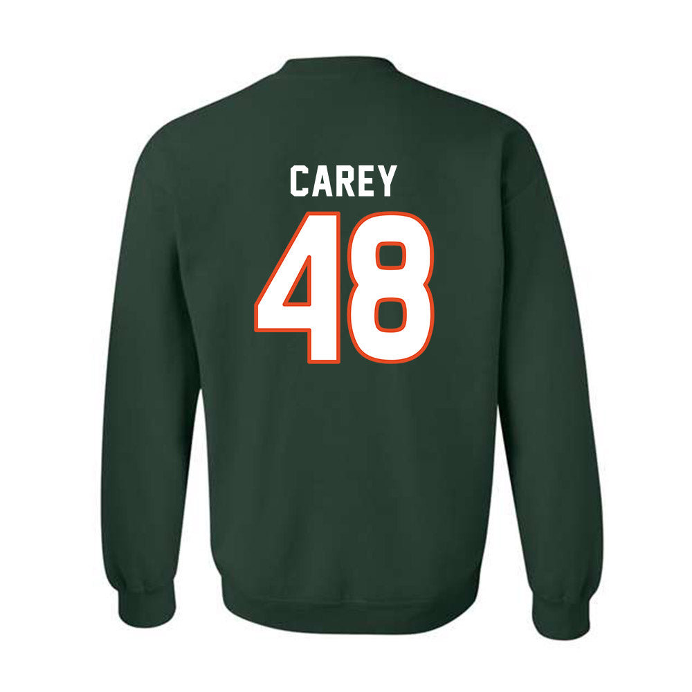 Miami - NCAA Women's Soccer : sage carey - Replica Shersey Crewneck Sweatshirt-1