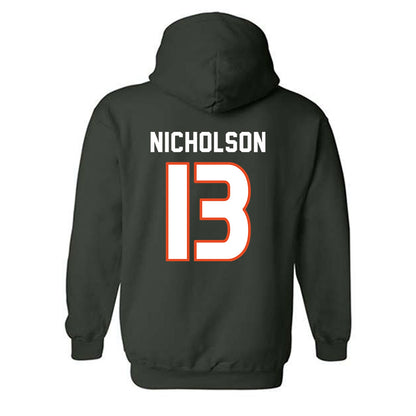 Miami - NCAA Women's Soccer : Crosby Nicholson - Replica Shersey Hooded Sweatshirt-1