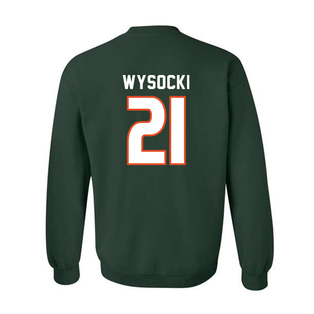 Miami - NCAA Women's Soccer : Carlie Wysocki - Replica Shersey Crewneck Sweatshirt-1