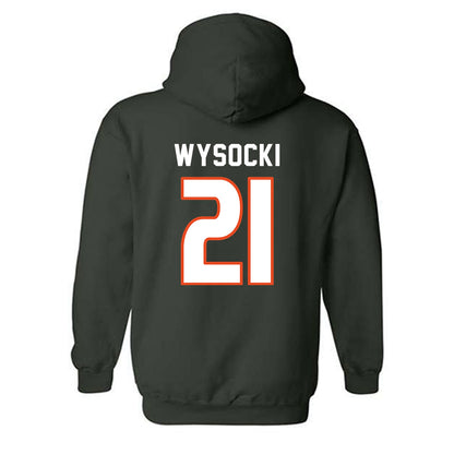 Miami - NCAA Women's Soccer : Carlie Wysocki - Replica Shersey Hooded Sweatshirt-1