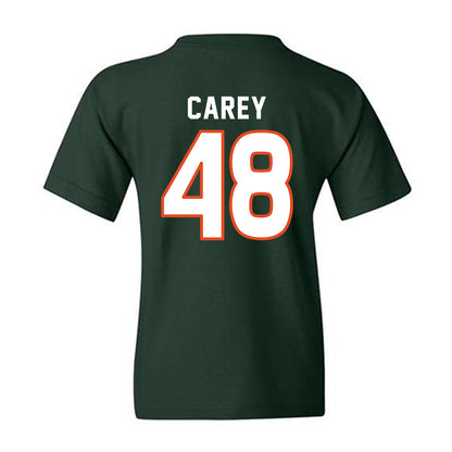 Miami - NCAA Women's Soccer : sage carey - Replica Shersey Youth T-Shirt-1