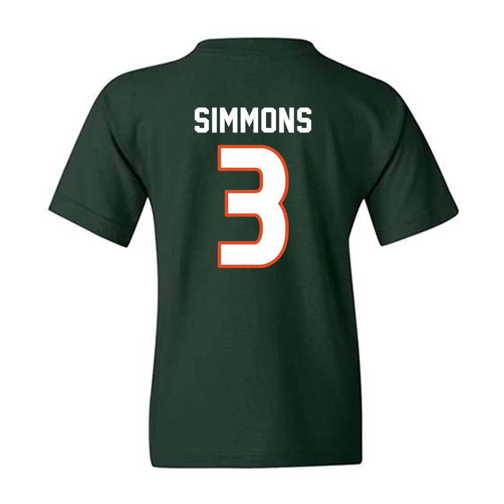 Miami - NCAA Women's Soccer : Noelle Simmons - Replica Shersey Youth T-Shirt-1