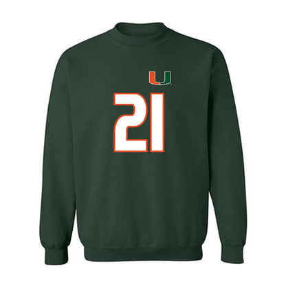 Miami - NCAA Women's Soccer : Carlie Wysocki - Replica Shersey Crewneck Sweatshirt-0