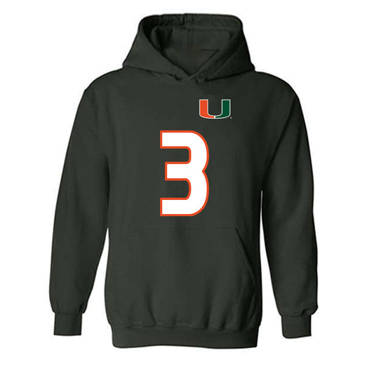 Miami - NCAA Women's Soccer : Noelle Simmons - Replica Shersey Hooded Sweatshirt-0