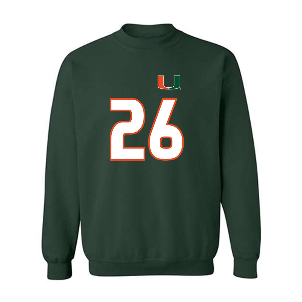 Miami - NCAA Women's Soccer : Dakota Harrell - Replica Shersey Crewneck Sweatshirt-0