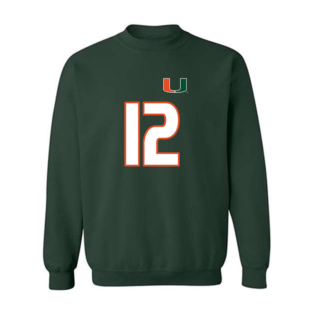Miami - NCAA Women's Soccer : Teegan Melenhorst - Replica Shersey Crewneck Sweatshirt-0