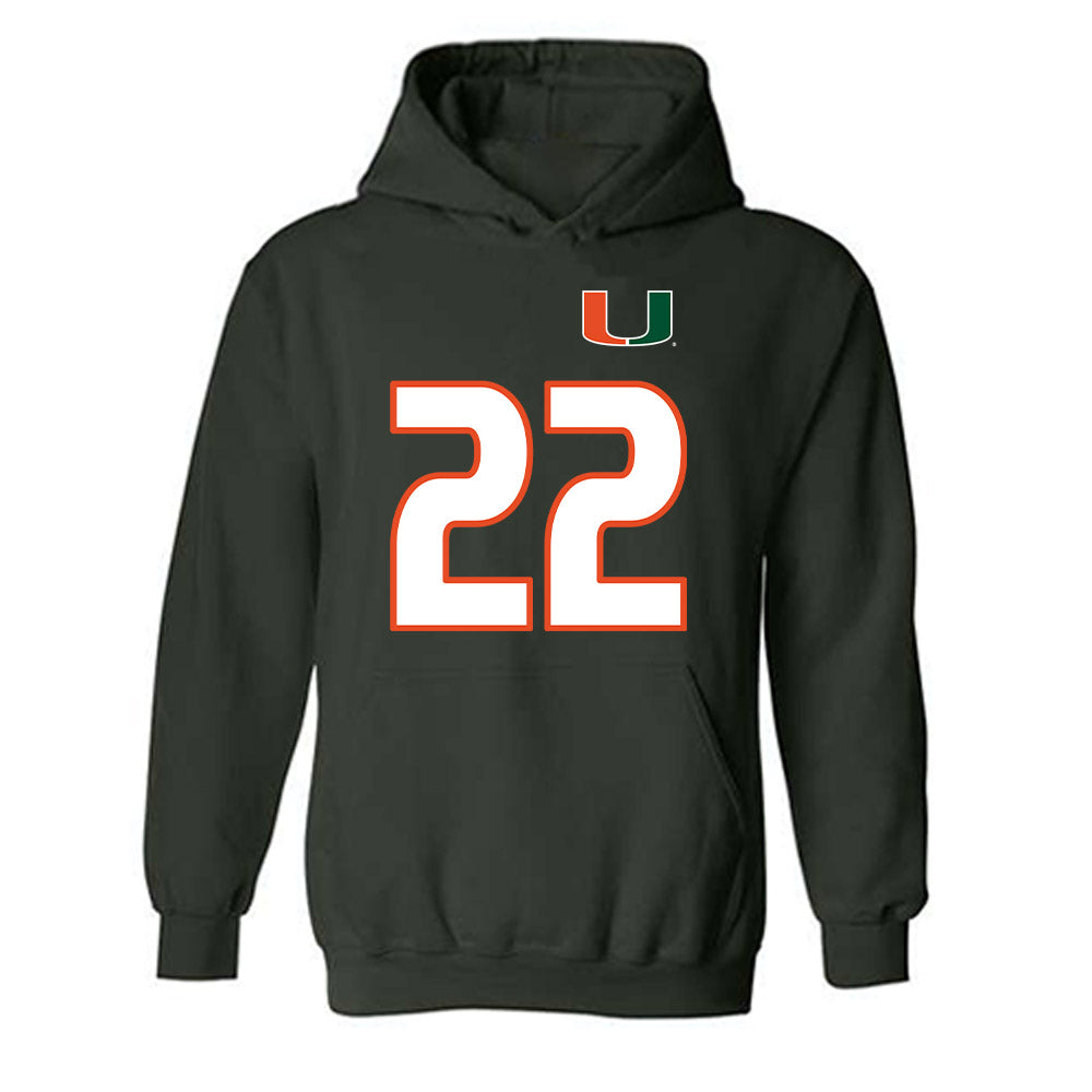 Miami - NCAA Women's Soccer : Sara Groseibl - Replica Shersey Hooded Sweatshirt-0