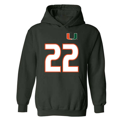 Miami - NCAA Women's Soccer : Sara Groseibl - Replica Shersey Hooded Sweatshirt-0