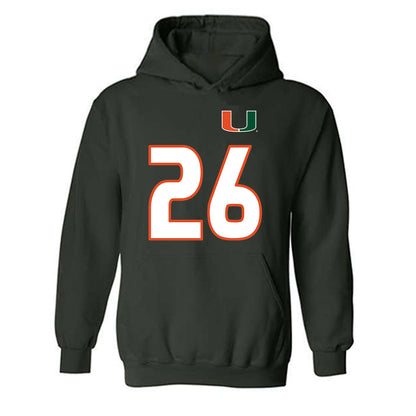 Miami - NCAA Women's Soccer : Dakota Harrell - Replica Shersey Hooded Sweatshirt-0