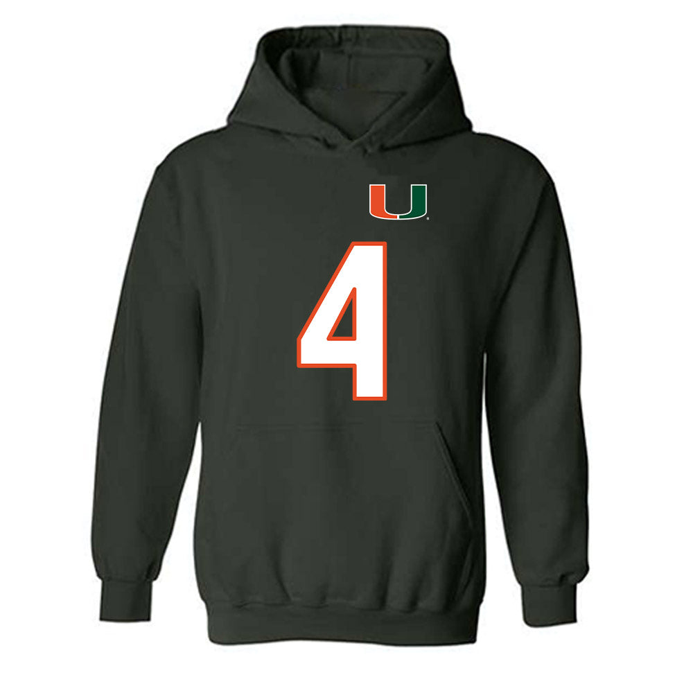 Miami - NCAA Women's Soccer : samantha marella - Replica Shersey Hooded Sweatshirt-0