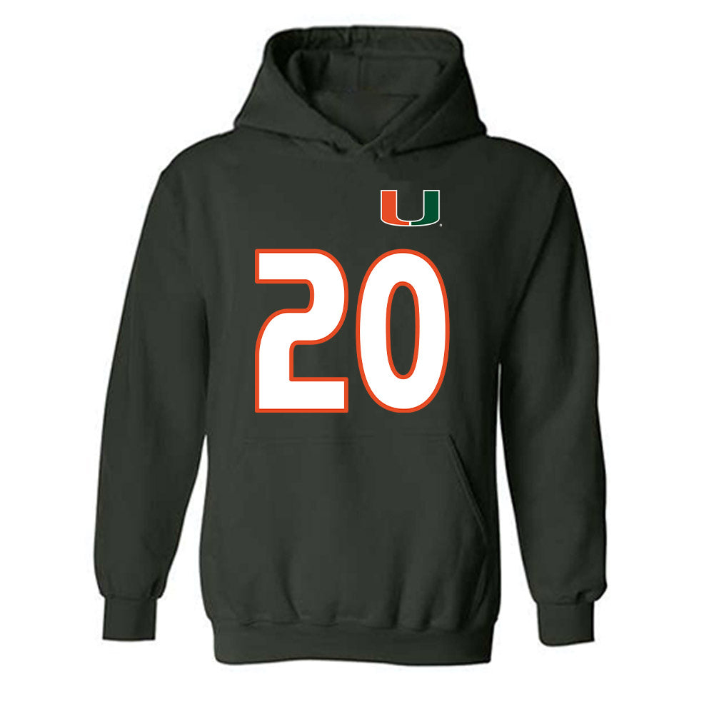 Miami - NCAA Women's Soccer : Grace Mensah - Replica Shersey Hooded Sweatshirt-0