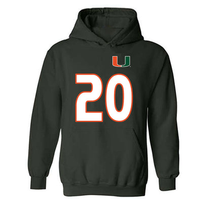 Miami - NCAA Women's Soccer : Grace Mensah - Replica Shersey Hooded Sweatshirt-0