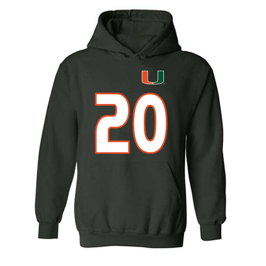 Miami - NCAA Women's Soccer : Grace Mensah - Replica Shersey Hooded Sweatshirt-0