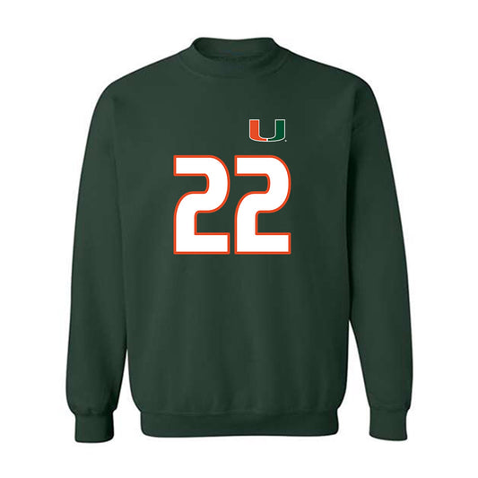 Miami - NCAA Women's Soccer : Sara Groseibl - Replica Shersey Crewneck Sweatshirt-0