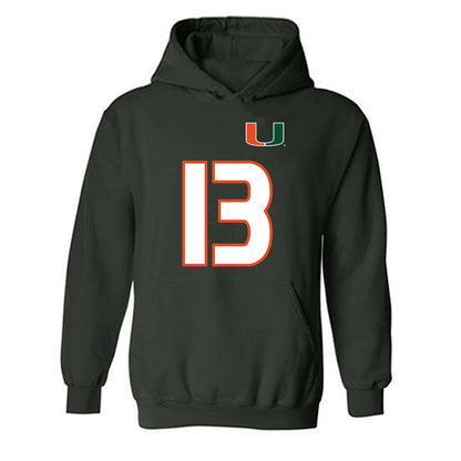 Miami - NCAA Women's Soccer : Crosby Nicholson - Replica Shersey Hooded Sweatshirt-0