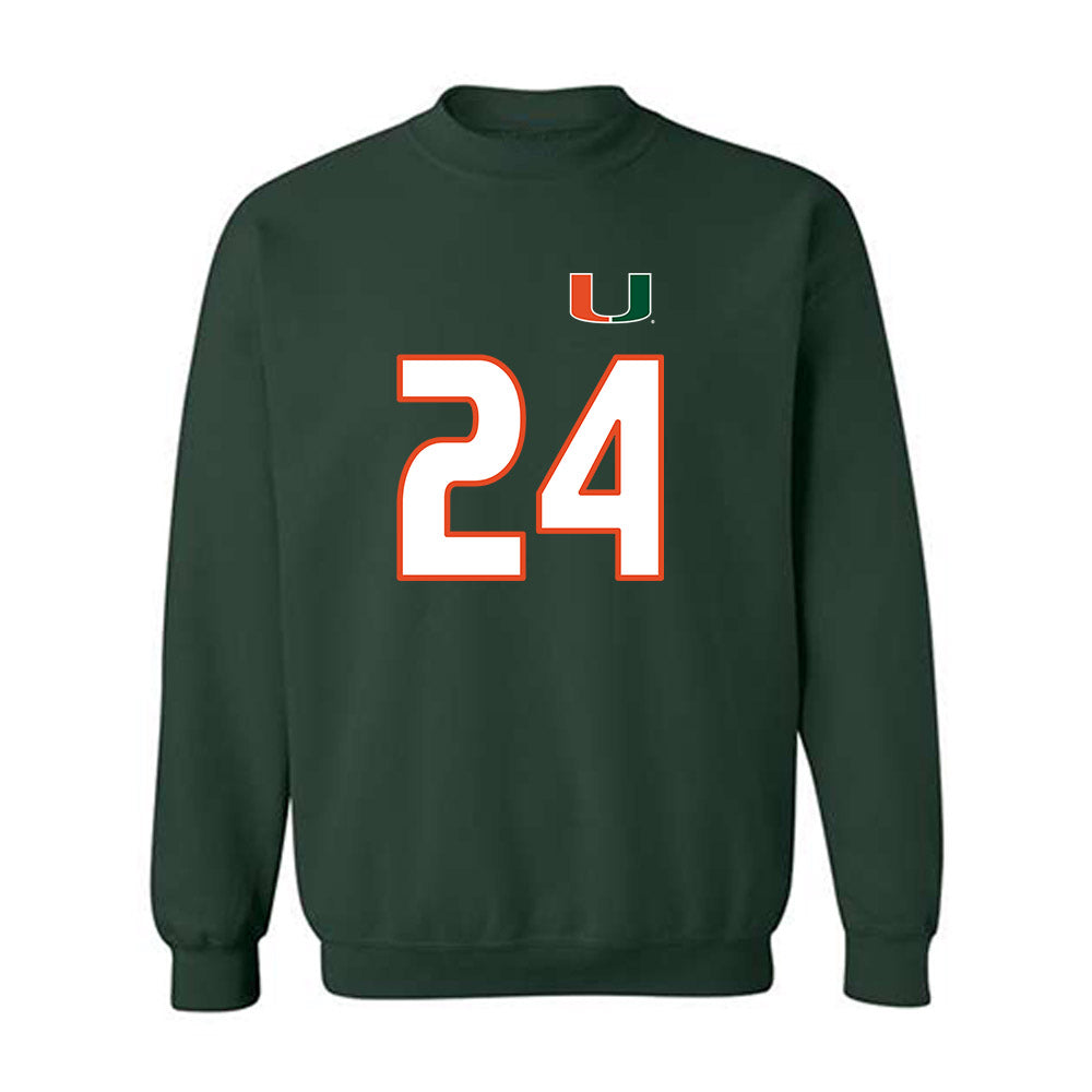 Miami - NCAA Women's Soccer : Alyssa Stephenson - Replica Shersey Crewneck Sweatshirt-0