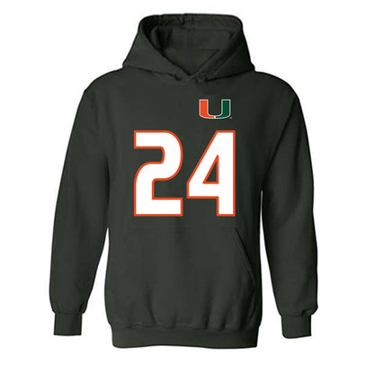 Miami - NCAA Women's Soccer : Alyssa Stephenson - Replica Shersey Hooded Sweatshirt-0