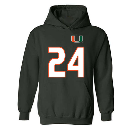 Miami - NCAA Women's Soccer : Alyssa Stephenson - Replica Shersey Hooded Sweatshirt-0