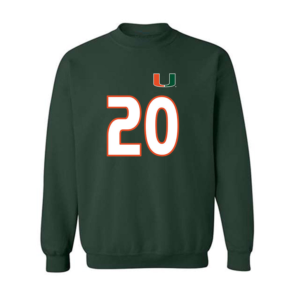 Miami - NCAA Women's Soccer : Grace Mensah - Replica Shersey Crewneck Sweatshirt-0