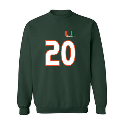 Miami - NCAA Women's Soccer : Grace Mensah - Replica Shersey Crewneck Sweatshirt-0