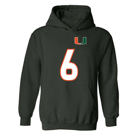 Miami - NCAA Women's Soccer : Jaileah Mcpherson - Replica Shersey Hooded Sweatshirt-0