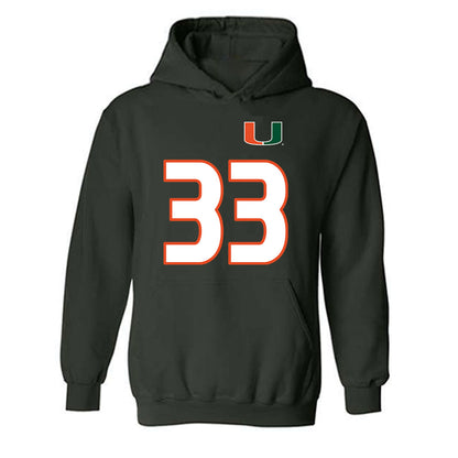 Miami - NCAA Women's Soccer : Atlee Olofson - Replica Shersey Hooded Sweatshirt-0